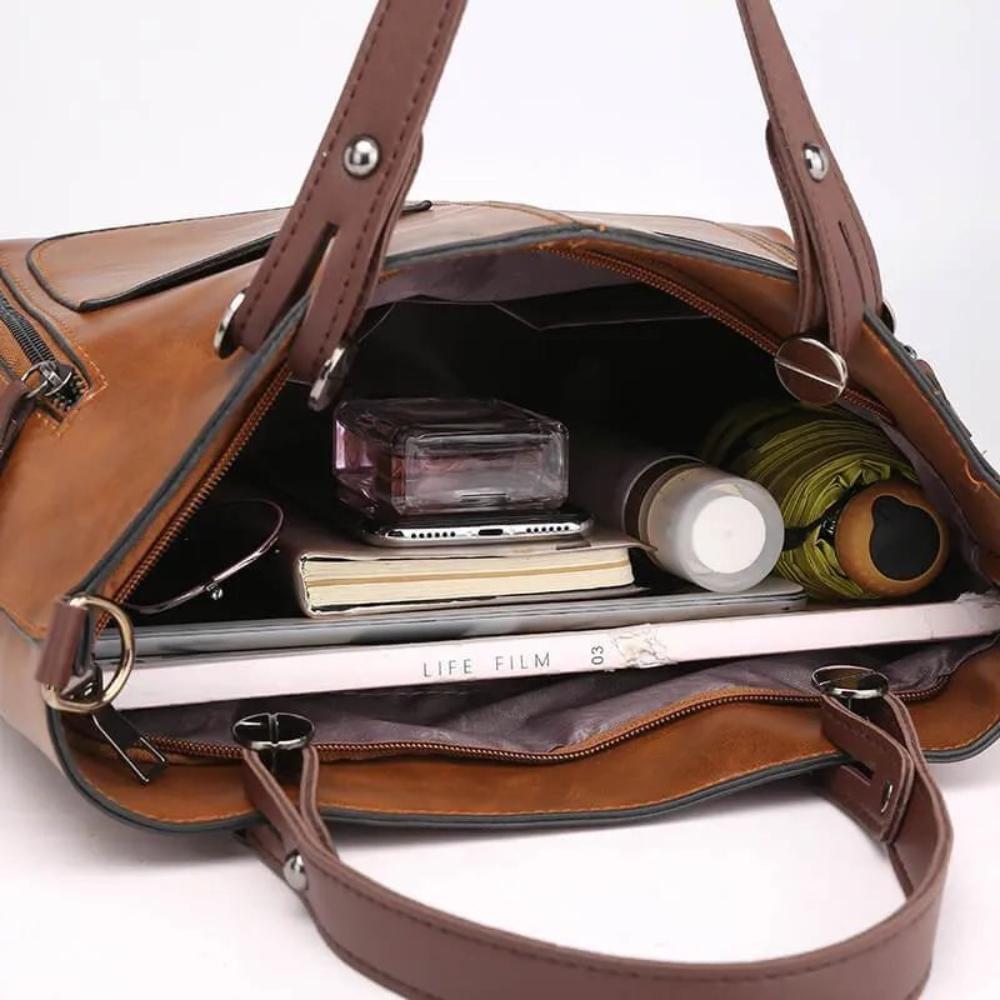 Nancy - Bolso de Mano con Bolsillos Frontales